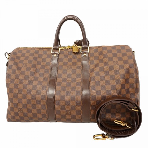 Louis Vuitton Boston Bag Damier Keepall Bandouliere 45 N41428 Ebene for Men a... - Picture 1 of 14